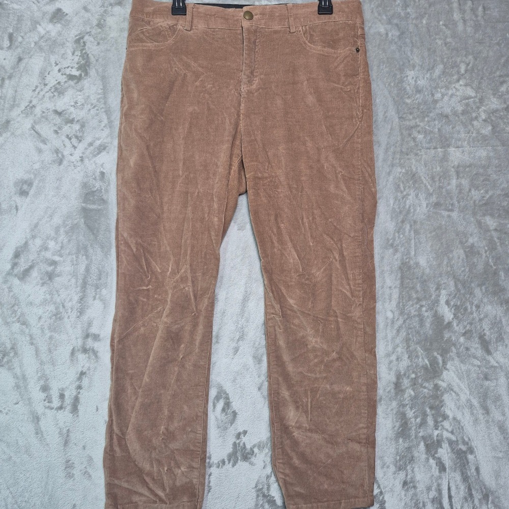 Skye's The Limit Petite Tan Brown Corduroy Pants Stretch Straight Leg 12P